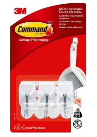 command haczyki samoprzylepne białe