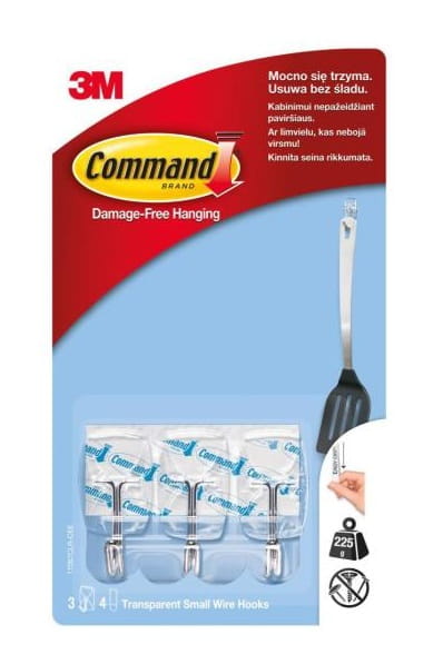 haczyki przezroczyste command samoprzylepne