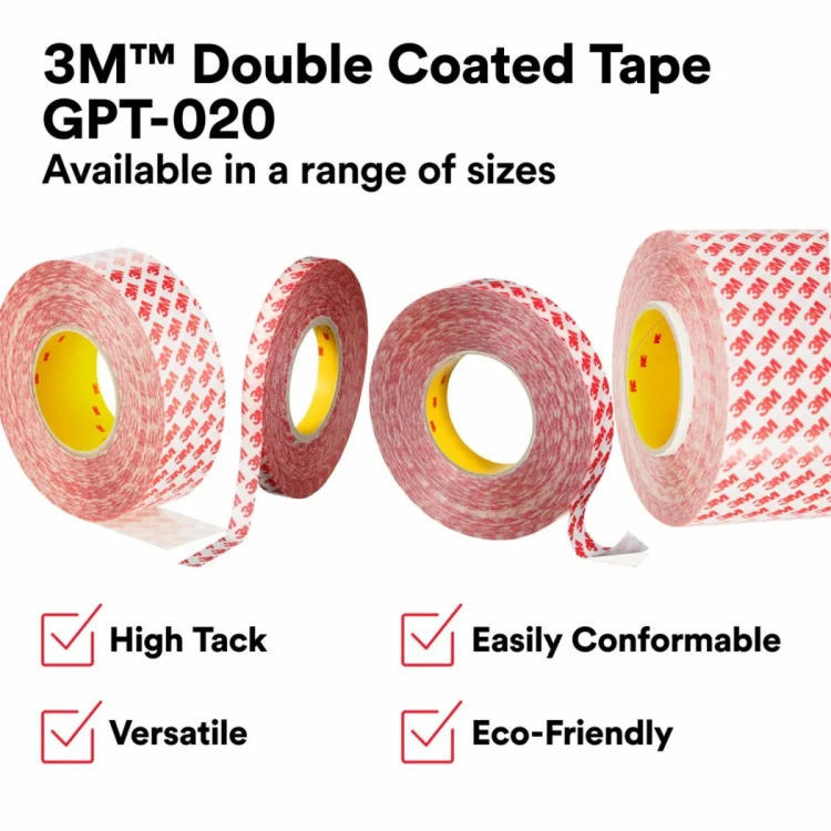 3M GPT-020 TAŚMA DWUSTRONNA CIENKA MOCNA GR.0,2 PRZEŹROCZYSTA