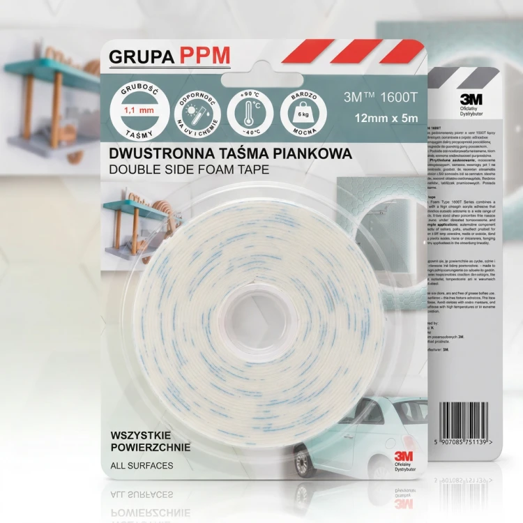 3M taśma piankowa 1600T, montażowa