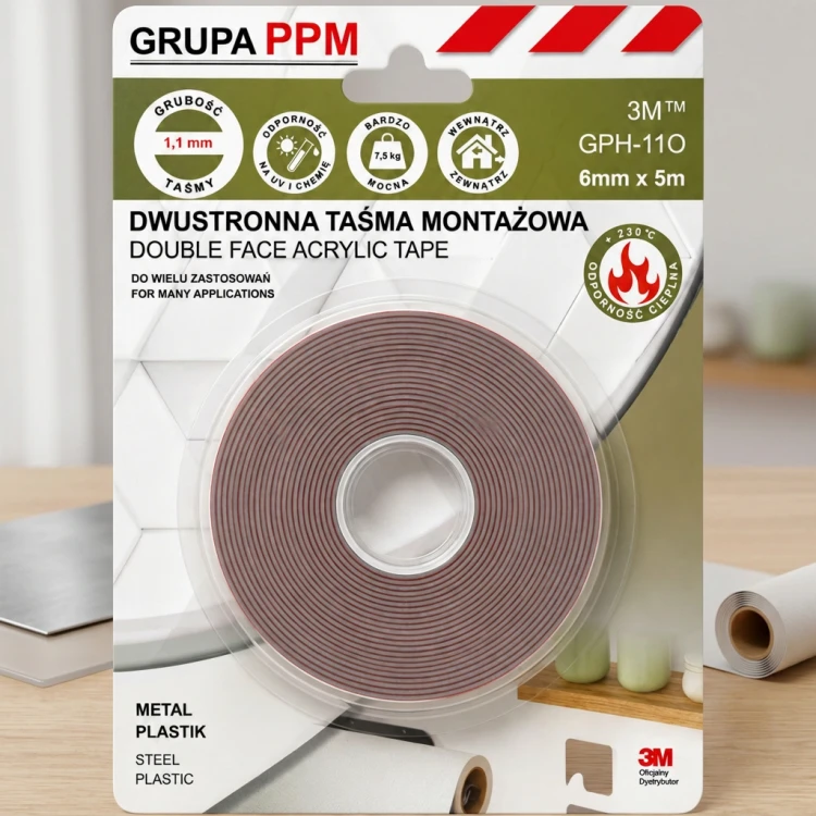 3M GPH-110 taśma dwustronna montażowa, bardzo mocna