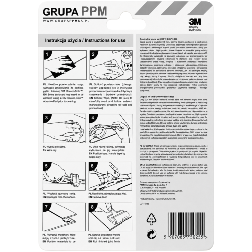 3M GPH-060 taśma dwustronna do montażu obrazów, dekoracji, haczyków