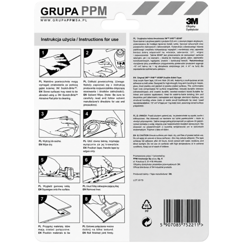 3M 4936P szara taśma akrylowa