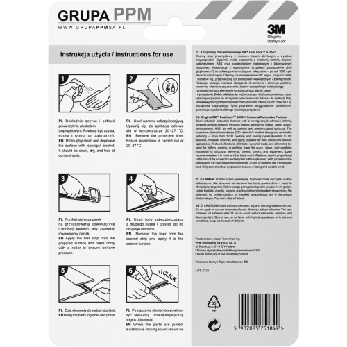 Dual Lock 3m Rzep przemysłowy montażowy